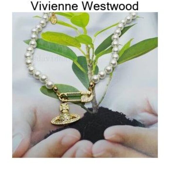 NEW Vivienne Westwood Orb Pearl Choker Necklace - Picture 2 of 5